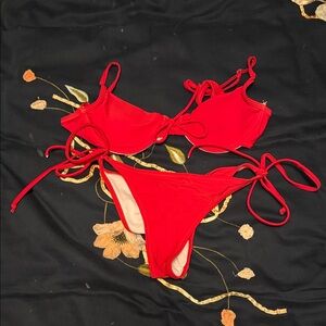 Zaful Vibrant Red Bikini Set